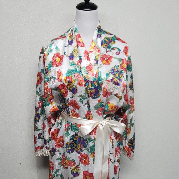 Josie Bright Colorful Belted Robe see measurements for size - Picture 6 of 10